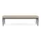 Lesro Lenox Steel 3 Seat Bench, Stone (Beige) Seat, Stone Back, 67 W 21 L 18.5 H, Linette Vinyl Seat LS3001 - alternate 1